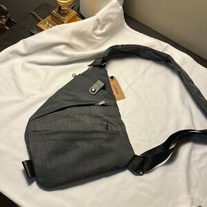 Men's Gray Sling Bag